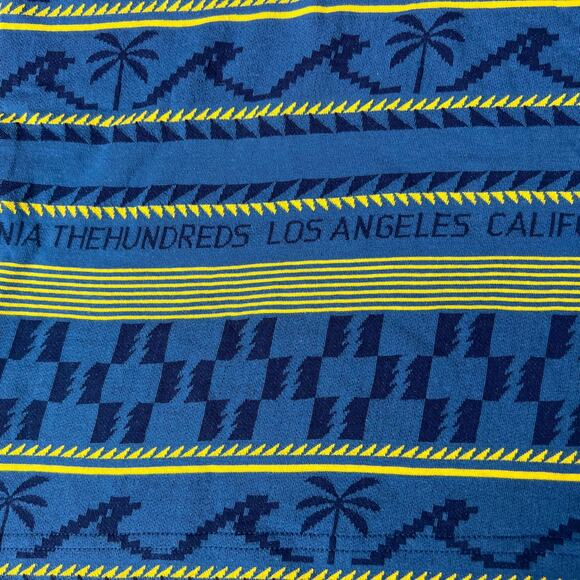 The Hundreds Men's Blue/Yellow Short Sleeve 100% Cotton T-Shirt Size Small NEW - Picture 6 of 10